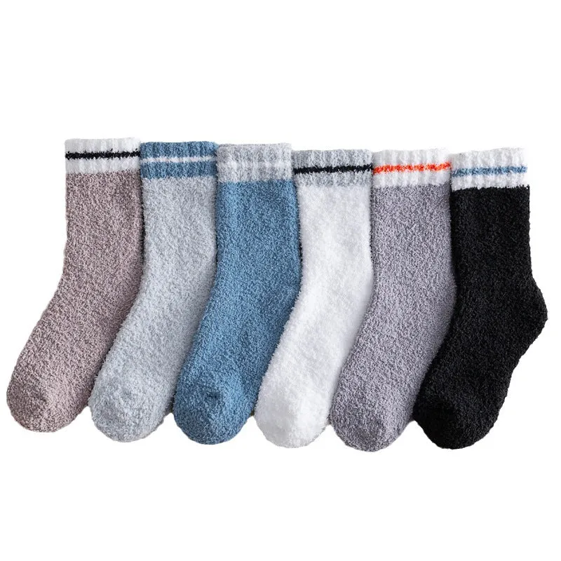 Men's Winter Thickened Coral Fleece Socks Stay Warm Cozy And Lint-Free Ideal For Home Sleep And Cold Floors