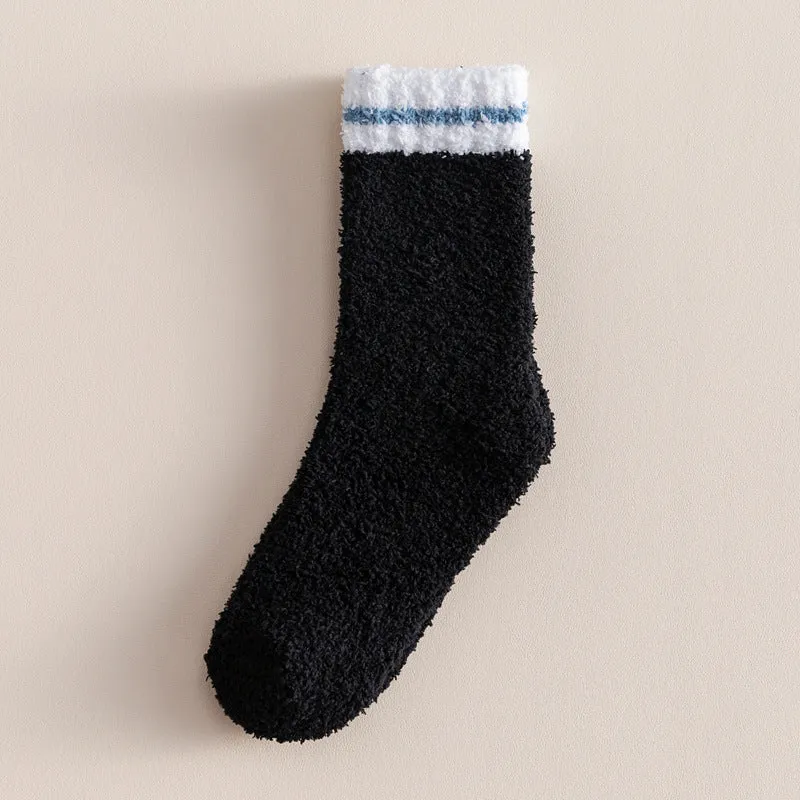 Men's Winter Thickened Coral Fleece Socks Stay Warm Cozy And Lint-Free Ideal For Home Sleep And Cold Floors