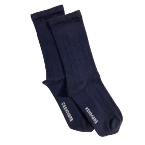 Navy Cashmere Socks