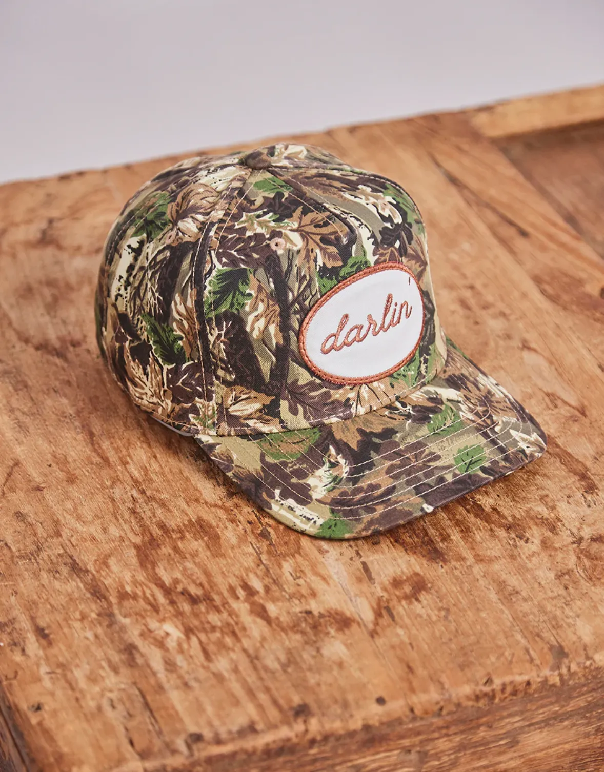 NEW!! DARLIN Patch Trucker Hat in Camo by DARLIN' Brand