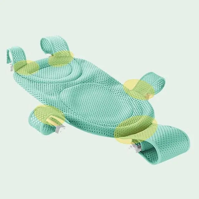 Non-Slip Bathtub Cushion Padded Seat with Safety Belts - Newborn Babies