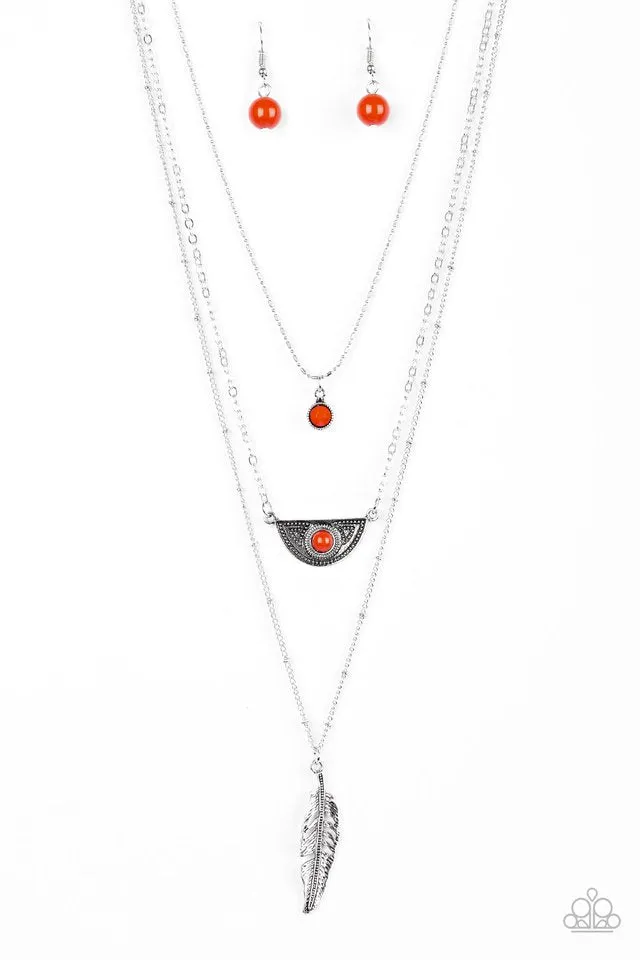 Paparazzi Necklace ~ Sahara Sparrow - Orange