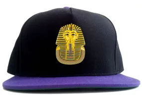 Pharaoh Egypt Gold Egyptian Head 2 Tone Snapback Hat