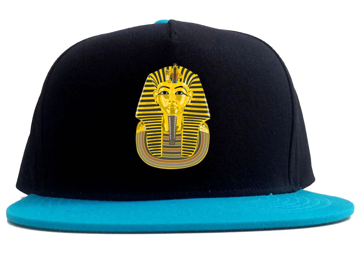 Pharaoh Egypt Gold Egyptian Head 2 Tone Snapback Hat