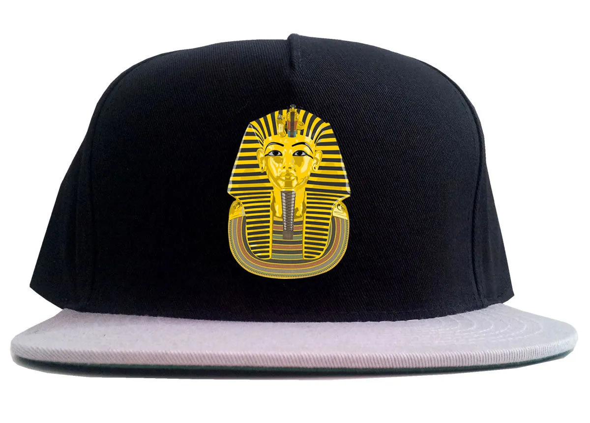 Pharaoh Egypt Gold Egyptian Head 2 Tone Snapback Hat