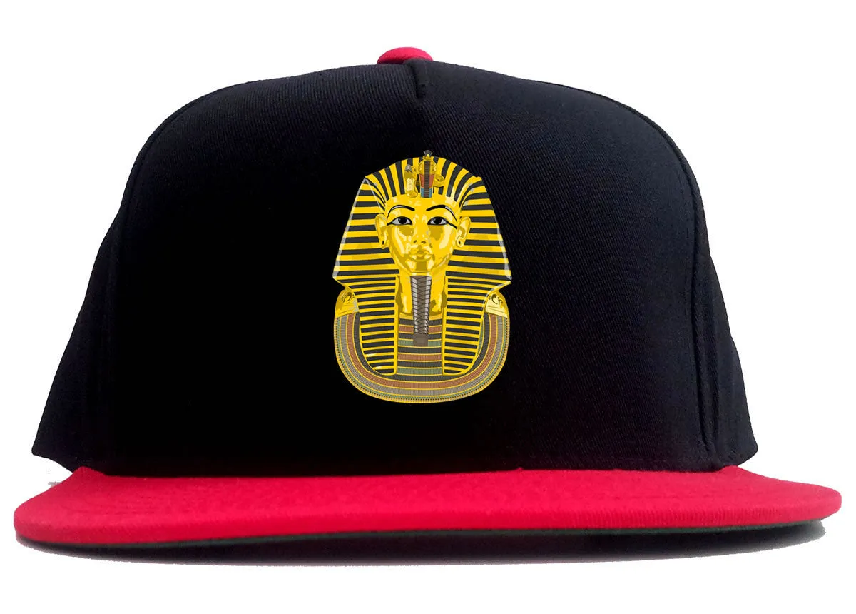 Pharaoh Egypt Gold Egyptian Head 2 Tone Snapback Hat