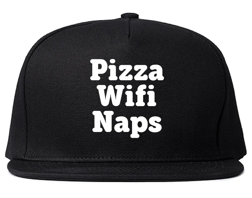 Pizza Wifi Naps Snapback Hat