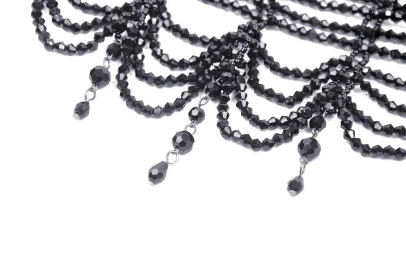 Princess Beaded Necklace - Black