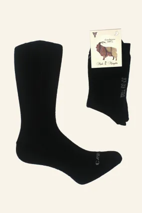 Pure Cashmere Black Socks