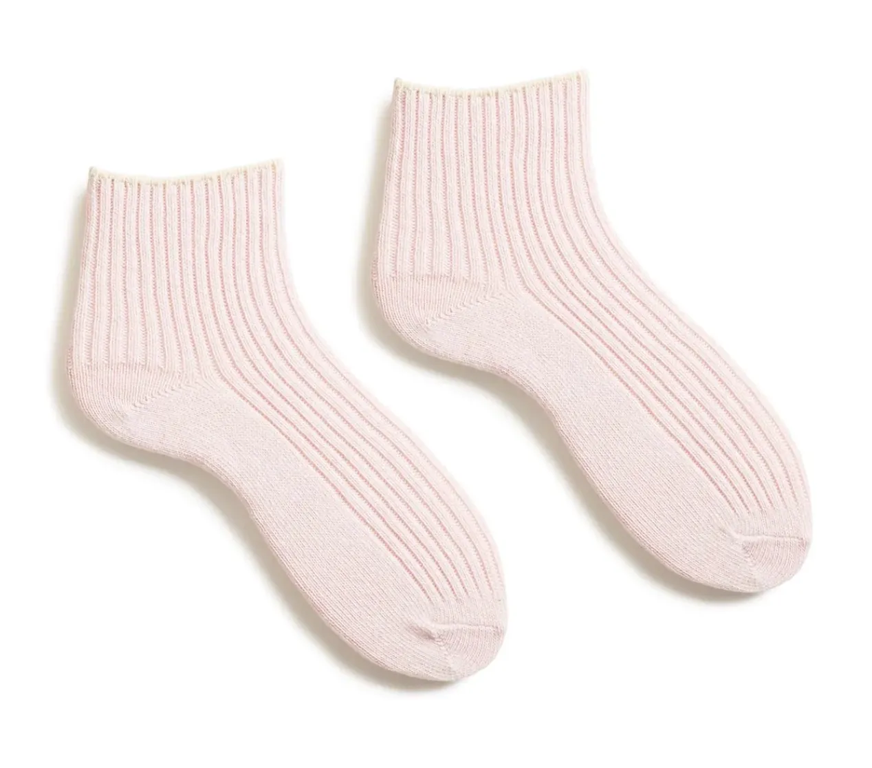 Ribbed cashmere blend short sock