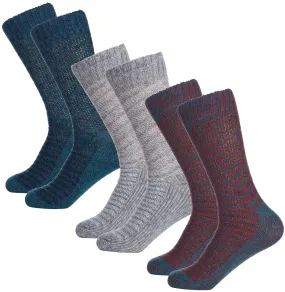 Rustic Stripe Crew Socks 3 Pack