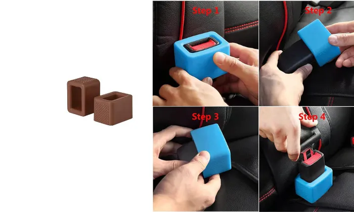 Silicone Car Safety Belt Slot Holder