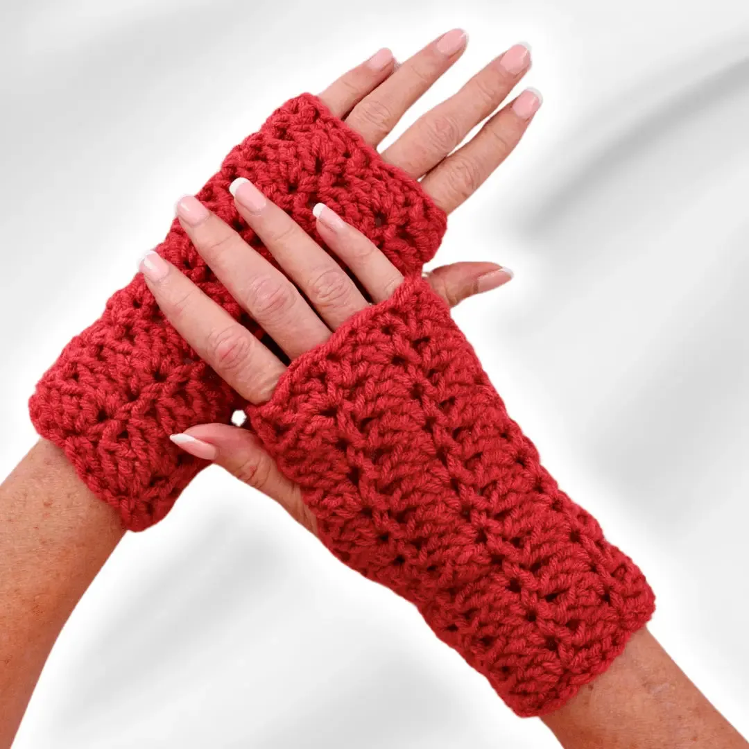 Sober Granny in a Spiral Crochet Fingerless Gloves – Easy and Stylish Pattern