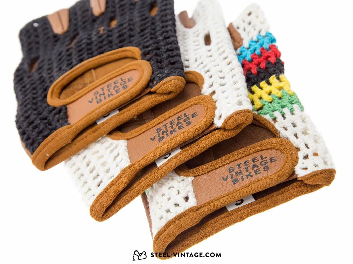 SVB Crochet Cycling Gloves - Arc en Ciel