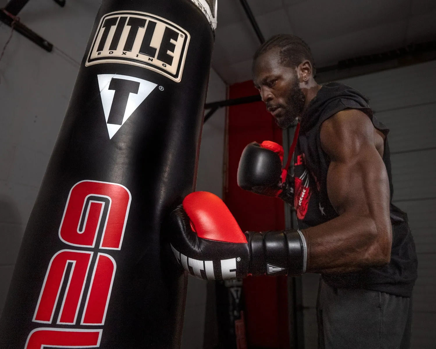 TITLE Boxing Leather Enforcer Pro Sparring Gloves