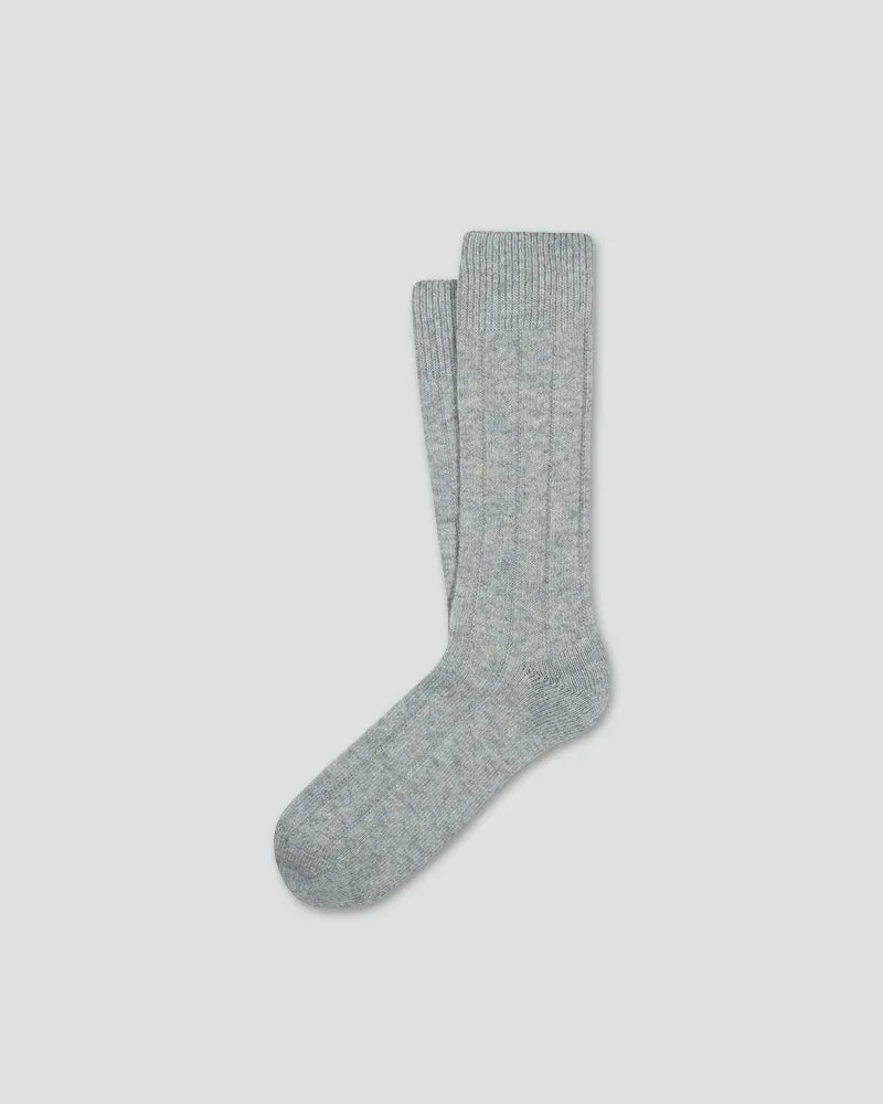 Vancouver Short Cashmere Blend Socks- LIGHT GREY