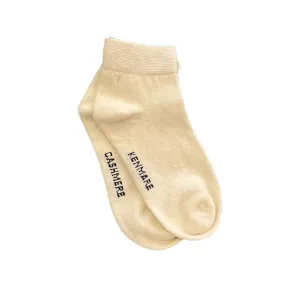 White Cashmere Ankle Socks