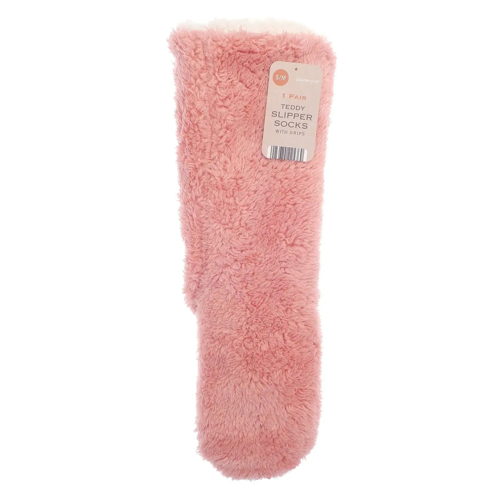 Womens Slipper Socks With Grips Teddy Fleece Sherpa Lining