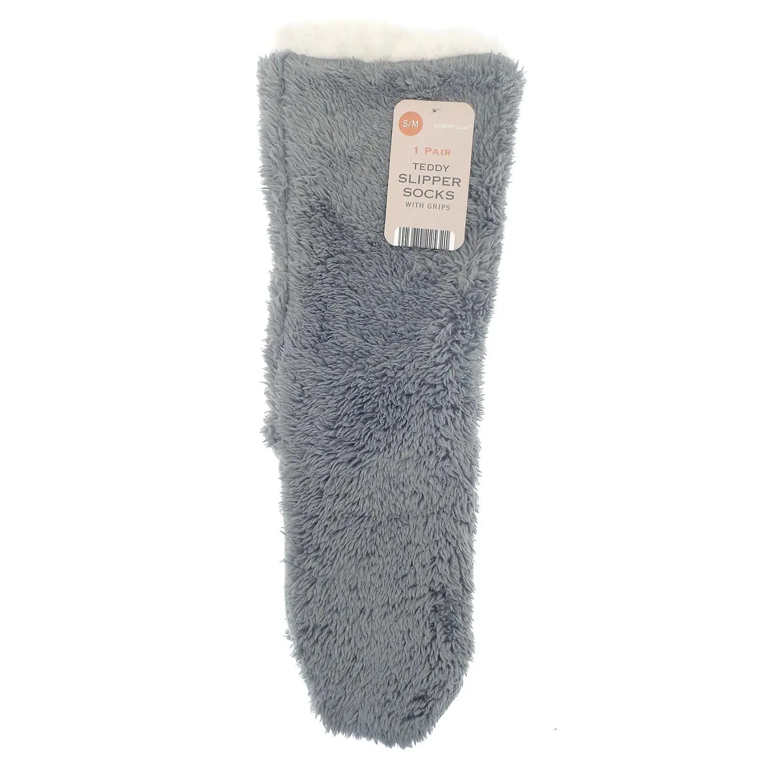 Womens Slipper Socks With Grips Teddy Fleece Sherpa Lining